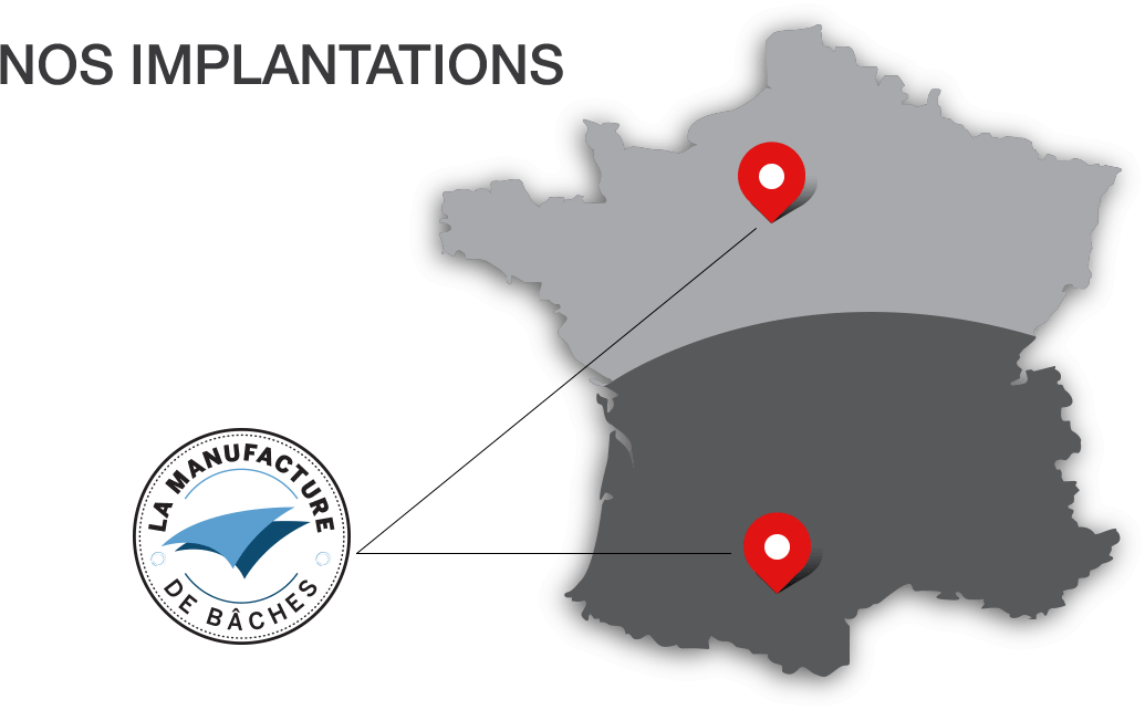 Implantations Fabricant Bâche sur Mesure