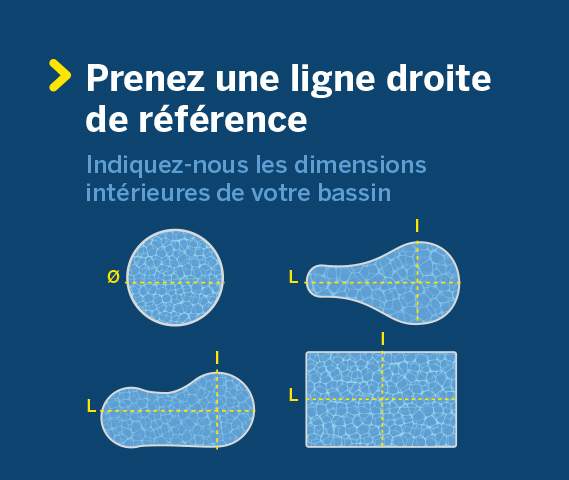 Indiquer les dimensions intérieures de votre bassin